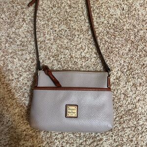 Dooney & Bourke Taupe Leather Crossbody Bag